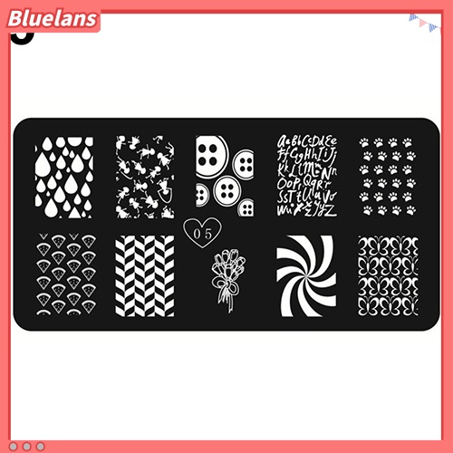 Bluelans Stempel / Cap Kuku Motif Print Untuk Nail Art / Manicure DIY