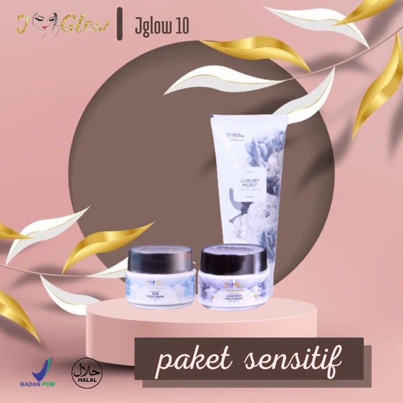 SKINCARE JGLOW PAKET SENSITIF/WAJAH SENSITIF/JGLOW SKINCARE/GLOWING SKINCARE/JGLOW BEAUTYCARE