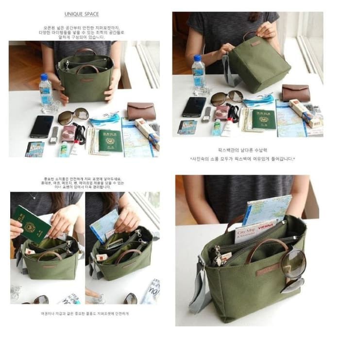 Travelmate Premium Korean multi compartment picks bag / Tas selempang / jinjing