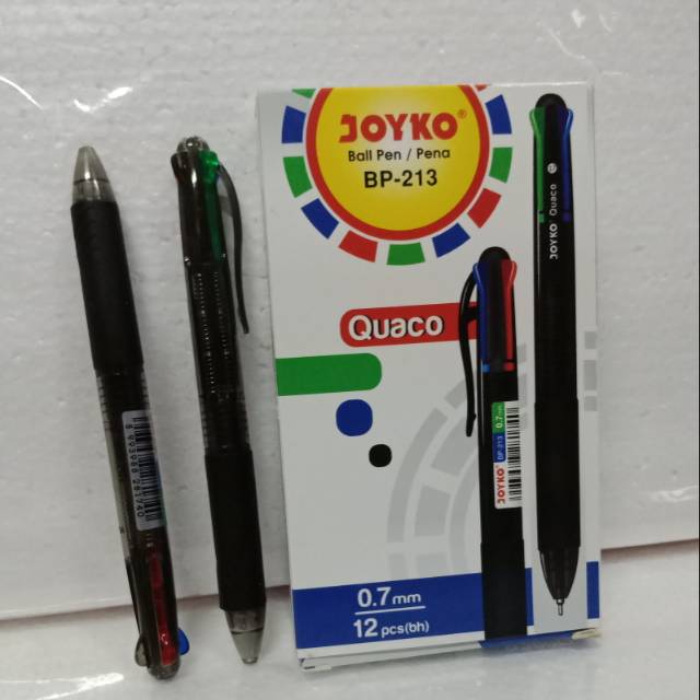 

Pulpen Joyko Quaco 4Warna BP 213 / Pulpen Joyko 4Warna BP 213 0,7 mm