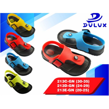 DX-213D-GN Sandal Karet Jepit Anak Tali Belakang Merek Dulux Size 24-29