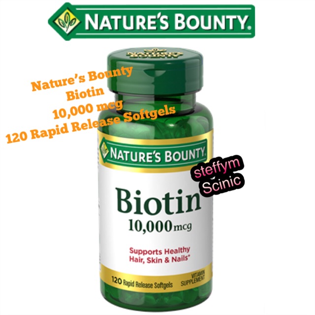 Nature’s Bounty Biotin 10,000 mcg , 120 Rapid Release Softgels Natures Bounty
