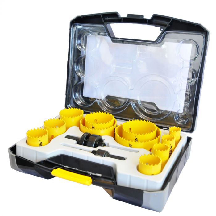 KRISBOW BI-METAL HOLE SAW SET 19 - 76 MM 15PC 10084917