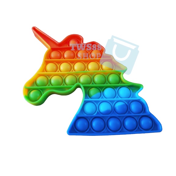 Push Bubble Fidget sensory Pop It Toy Mainan Anak untuk Penghilang Stress-Unicorn