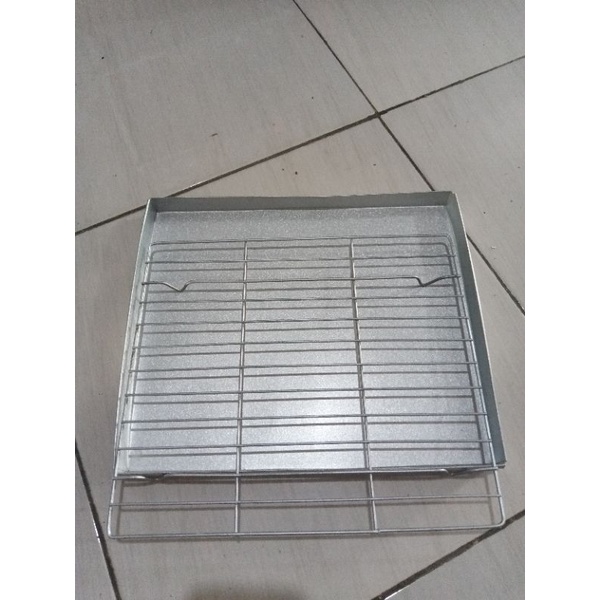 cooling rack+nampan peniris minyak/cooling rack tatakan tirisan minyak