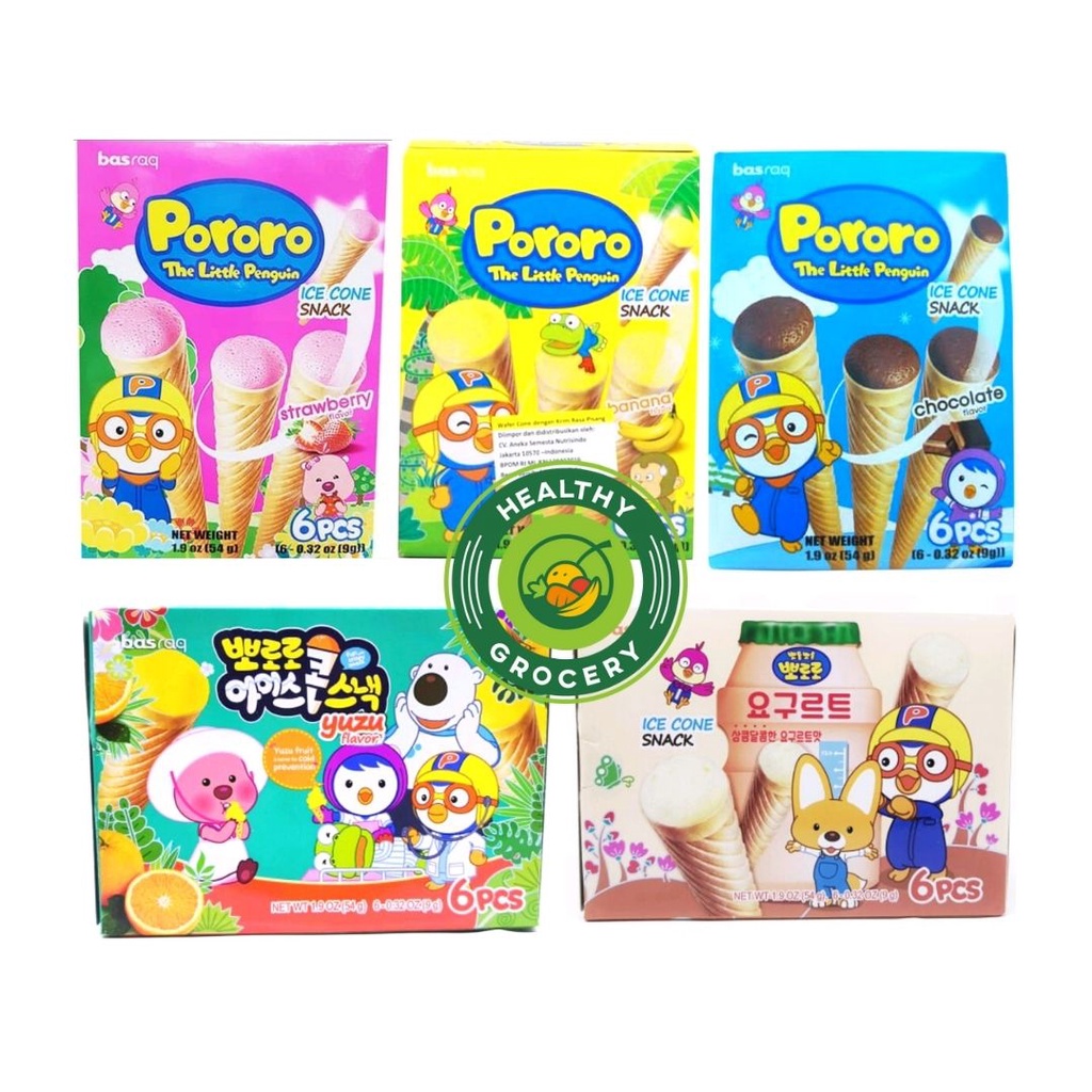 

Pororo The Little Penguin Ice Cone Snack 54gr All Varian