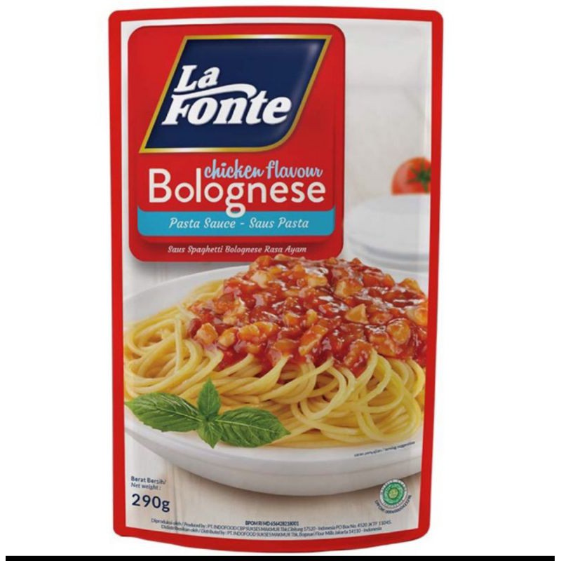 La Fonte saus pasta bolognese rasa ayam 290 gram