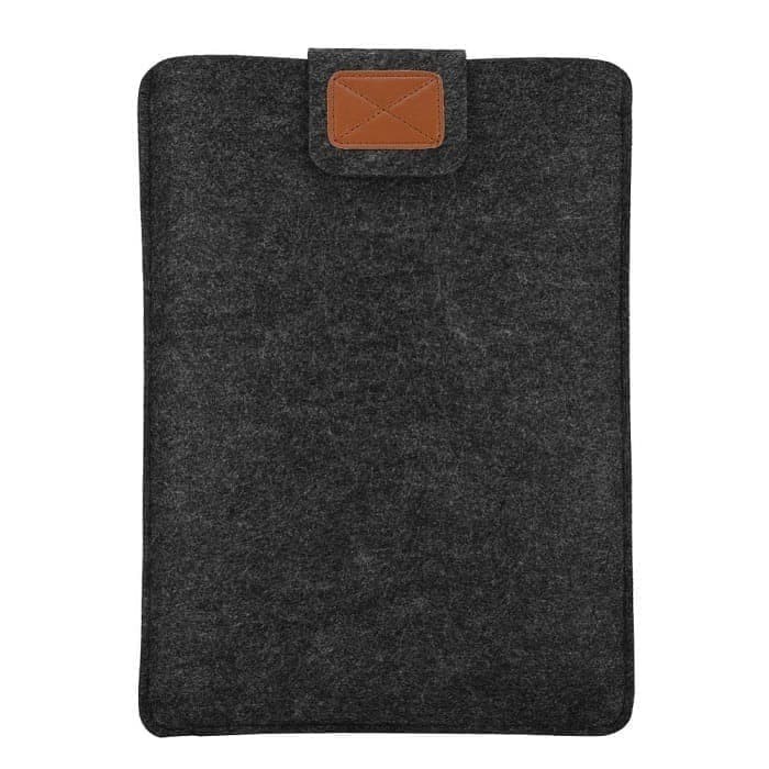 Tas Laptop Softcase Velcro Sleeve Case Felt Slim 11 12inch abu tua