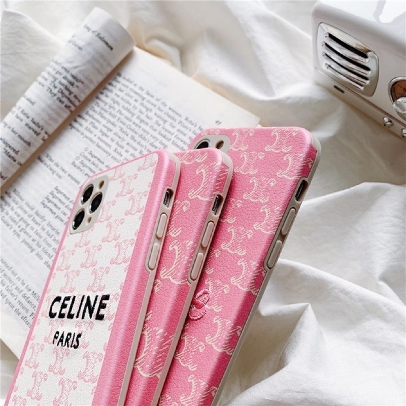 Pink C*line Softcase Branded for iphone XS XS Max XR 11 Pro Max 12 Pro Max 13 Pro Max