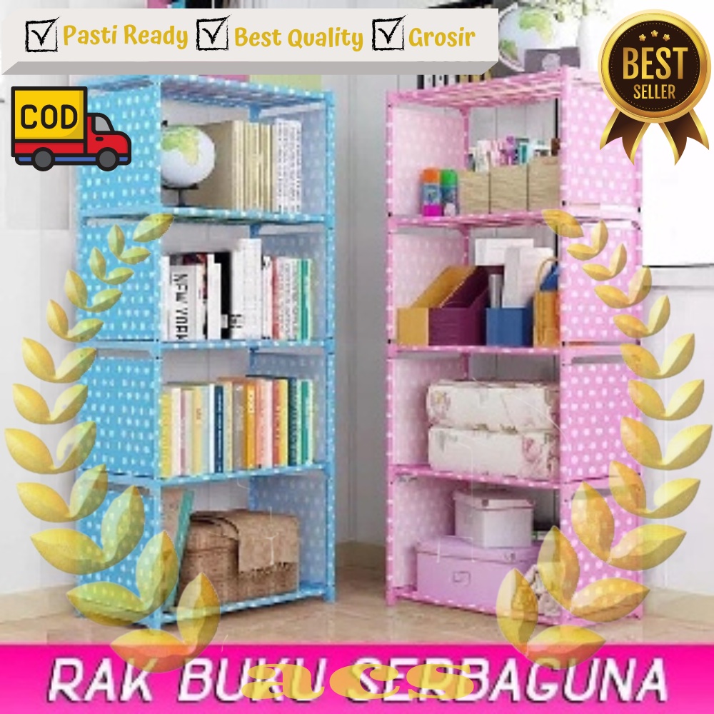 Rak buku portable 5 susun / Rak buku serbaguna