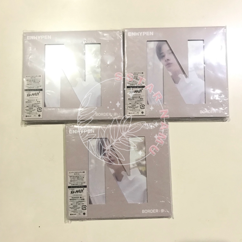 CD JAPAN ALBUM ENHYPEN BORDER HAKANAI SOLO JACKET NI-KI SOLJACK NIKI