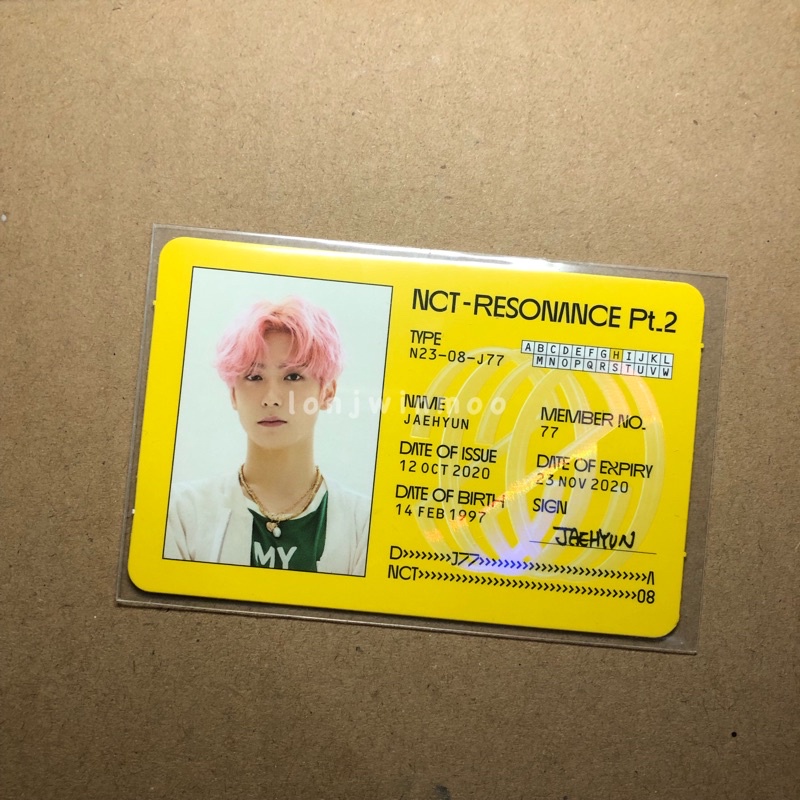 PC OFFICIAL ID CARD JAEHYUN DEPARTURE