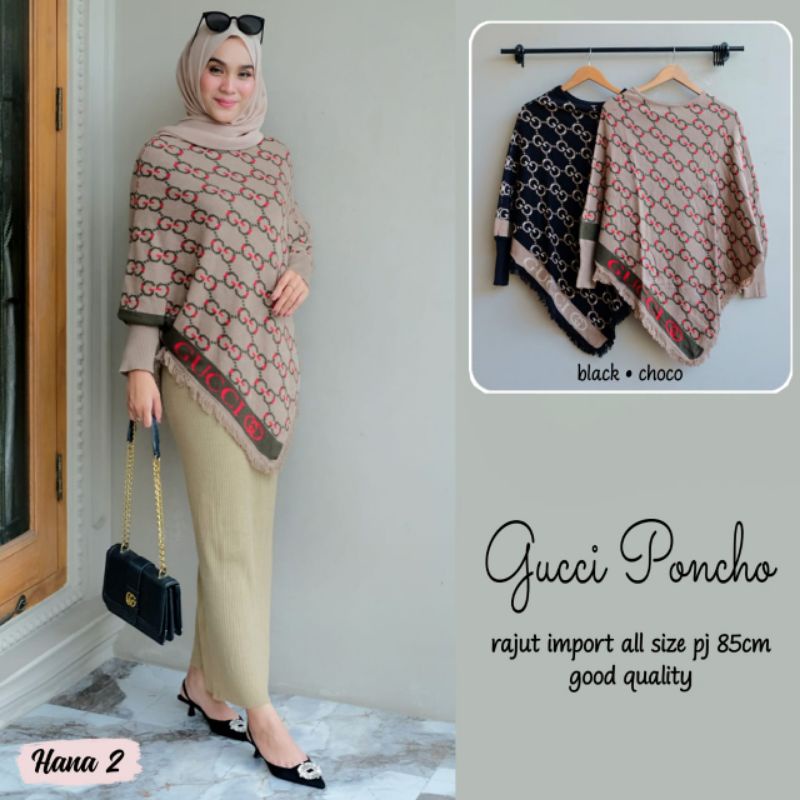 gucci poncho rajut import hana 2