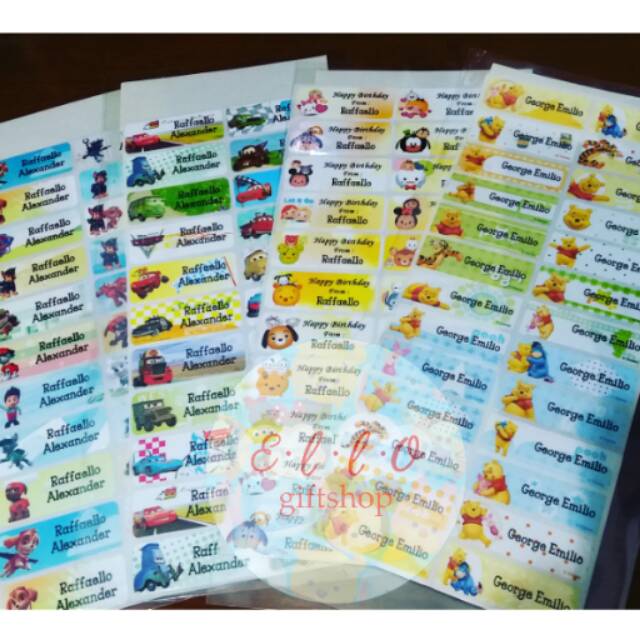 

Label / sticker Nama Waterproof (good quality)0