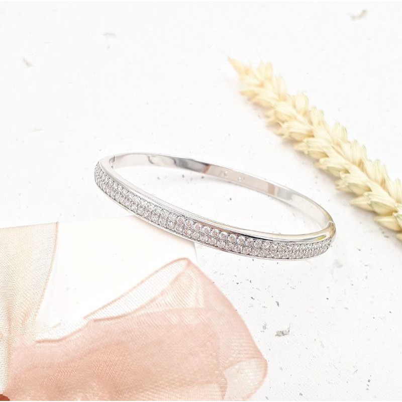 Xuping Gelang Bangle Silver/Gelang Bangle Putih Variasi