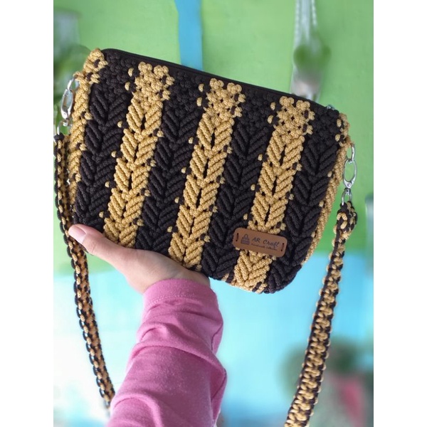 Tas Tali kur // Tas slempang // Tas Macrame