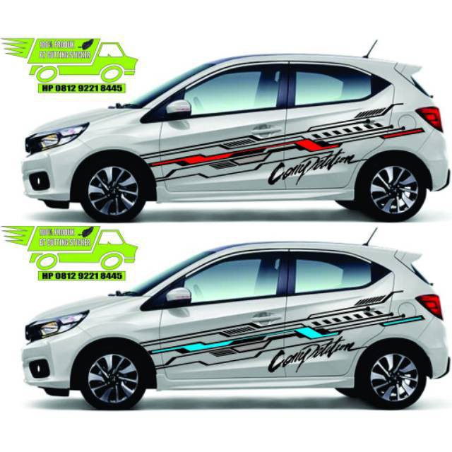 Aksesoris mobil sticker mobil honda brio sticker mobil brio ayla yaris honda jazz agya brio rs dll
