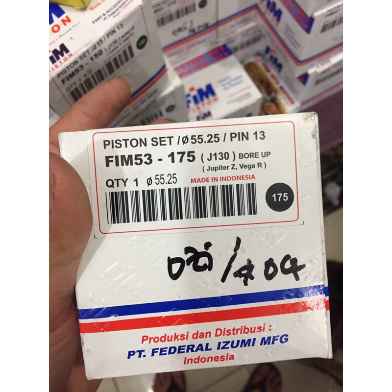 Piston kit fim xb jupiter z vega supra x 53.5 54 54.5 55 55.25 mm FIM53 pin 13-175 (55.25mm)