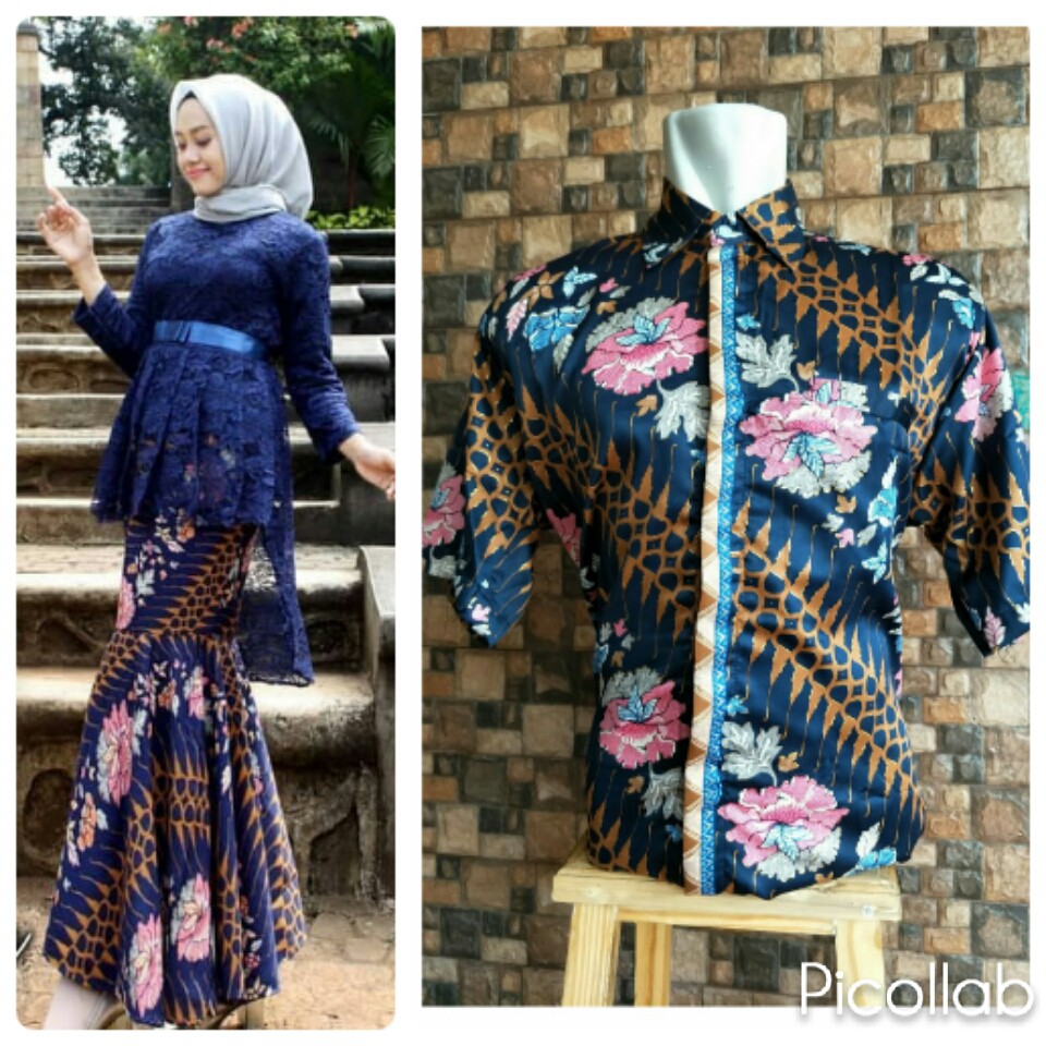 Kebaya Brokat Aurora Rok Duyung  Kemeja Batik Lengan Pendek