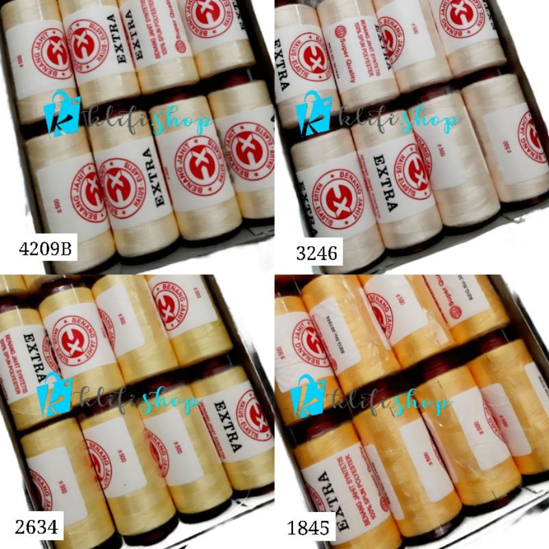 BENANG EXTRA KUNING MUDA/ benang jahit extra/ benang jahit warna kuning muda/ benang jahit kode 246