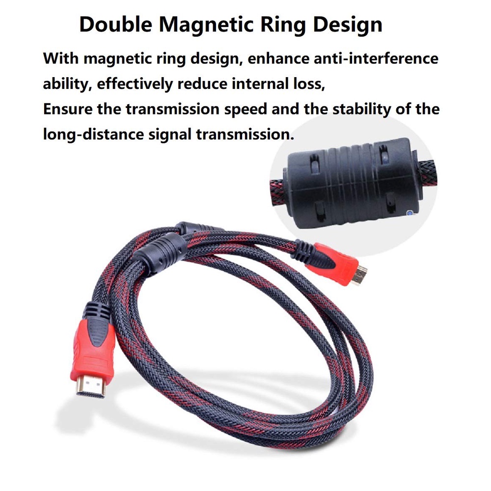 KHC1 | KABEL HDTV STANDART MALE TO MALE CENTROO 1.5 M JARING (BLACK)