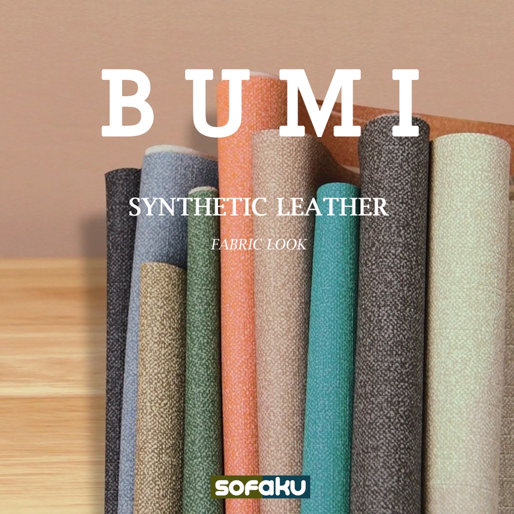 𝐒𝐎𝐅𝐀𝐊𝐔 : BUMI Synthetic Leather - Yugos Kulit Oscar Motif Kain - Pelapis Sofa Furniture - Kulit Sint