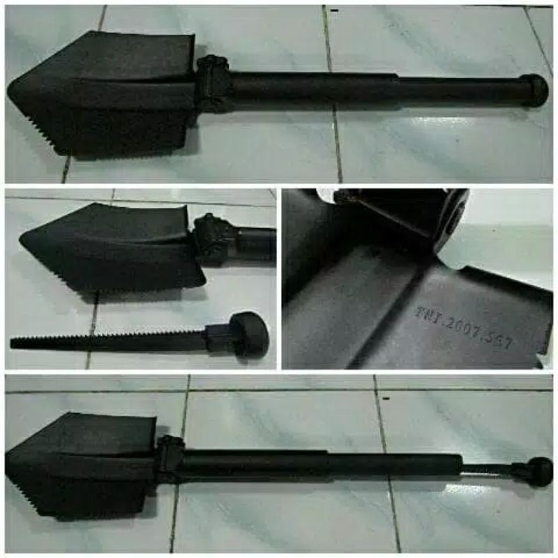 CANGKUL JATAH TNI OUTDOOR MILITER MULTIFUNGSI _SEKOP LIPAT PORTABLE