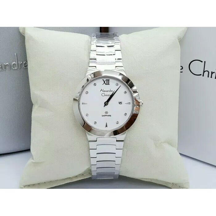 Jam Tangan Wanita Alexandre Christie Original AC 8569LD FULL SILVER