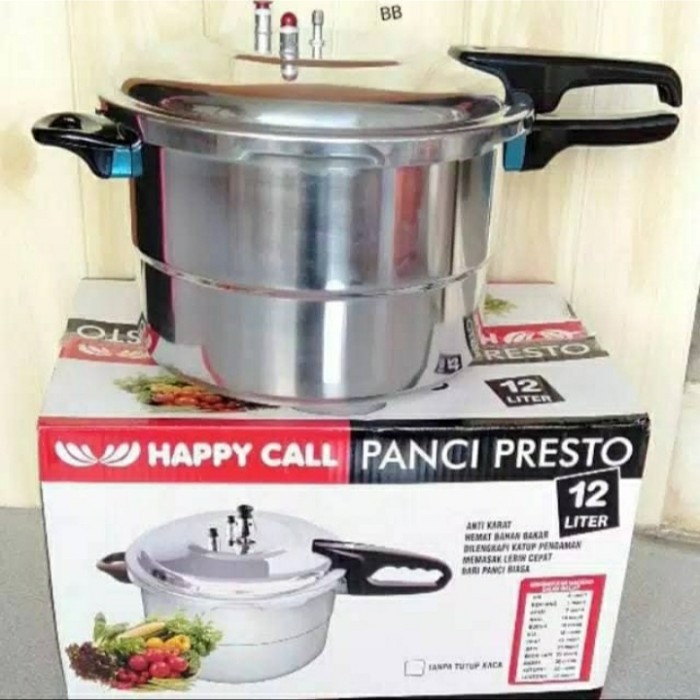 Panci Presto HC/Happy Call me 12 Liter - Pressure Cooker Stainless 12 Liter Murah Berkulitas