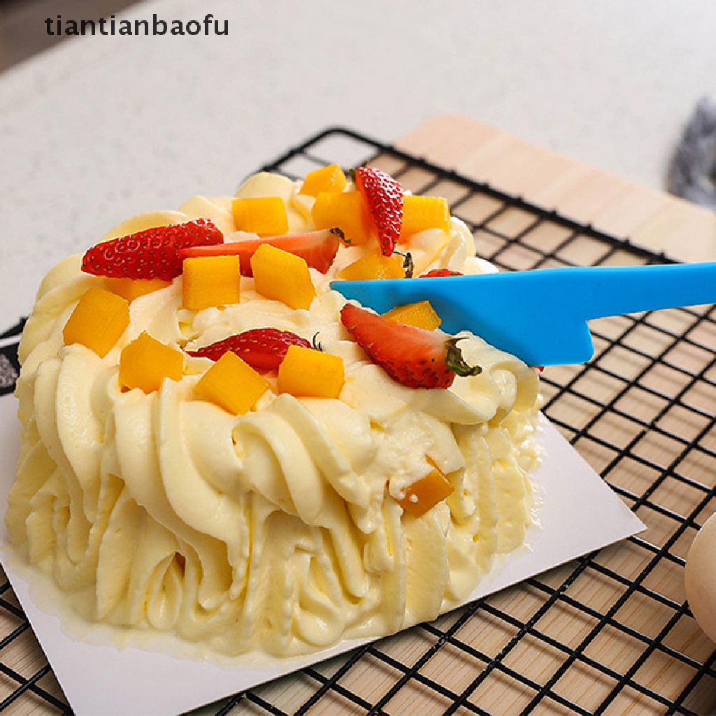 [tiantianbaofu] 1 Pack Plastic Kitchen Baking Cake Cream Spatula Stirrer Spatula Brush Butter To Boutique