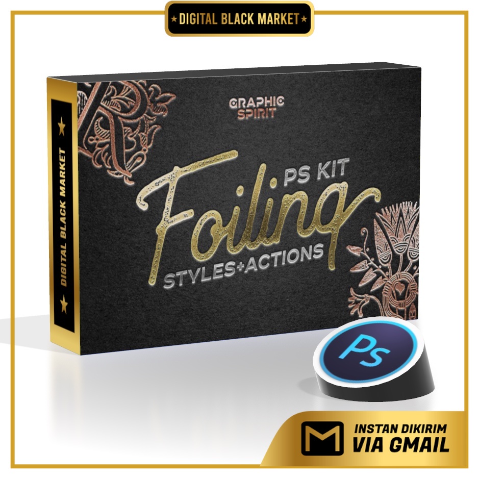 Foil Stamp Photoshop Styles - Photoshop Action