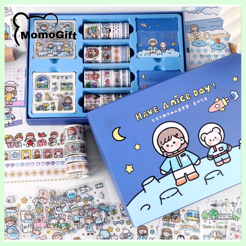 

Stiker Aesthetic Set 3 In 1 Note Stiker Tape 100pcs Items Polar Bear