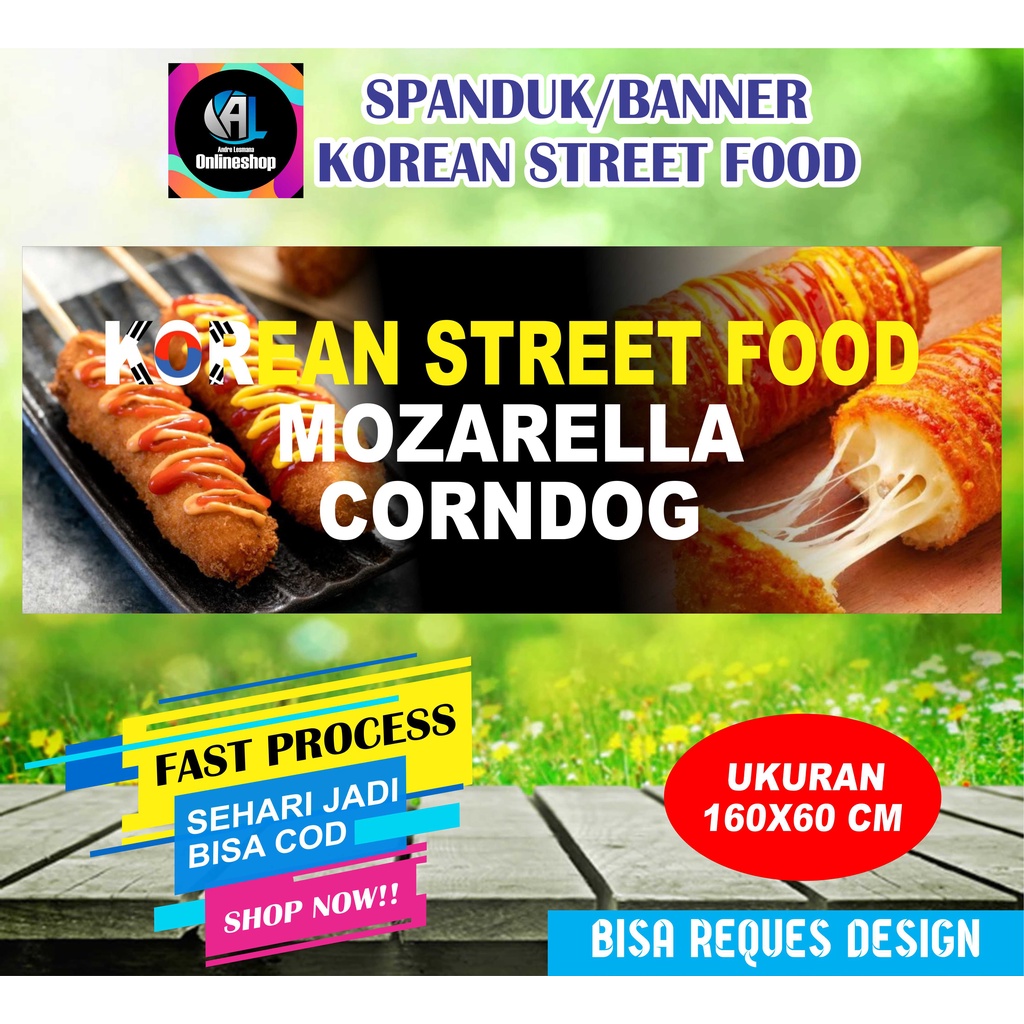 Spanduk, Banner Korean Street Food