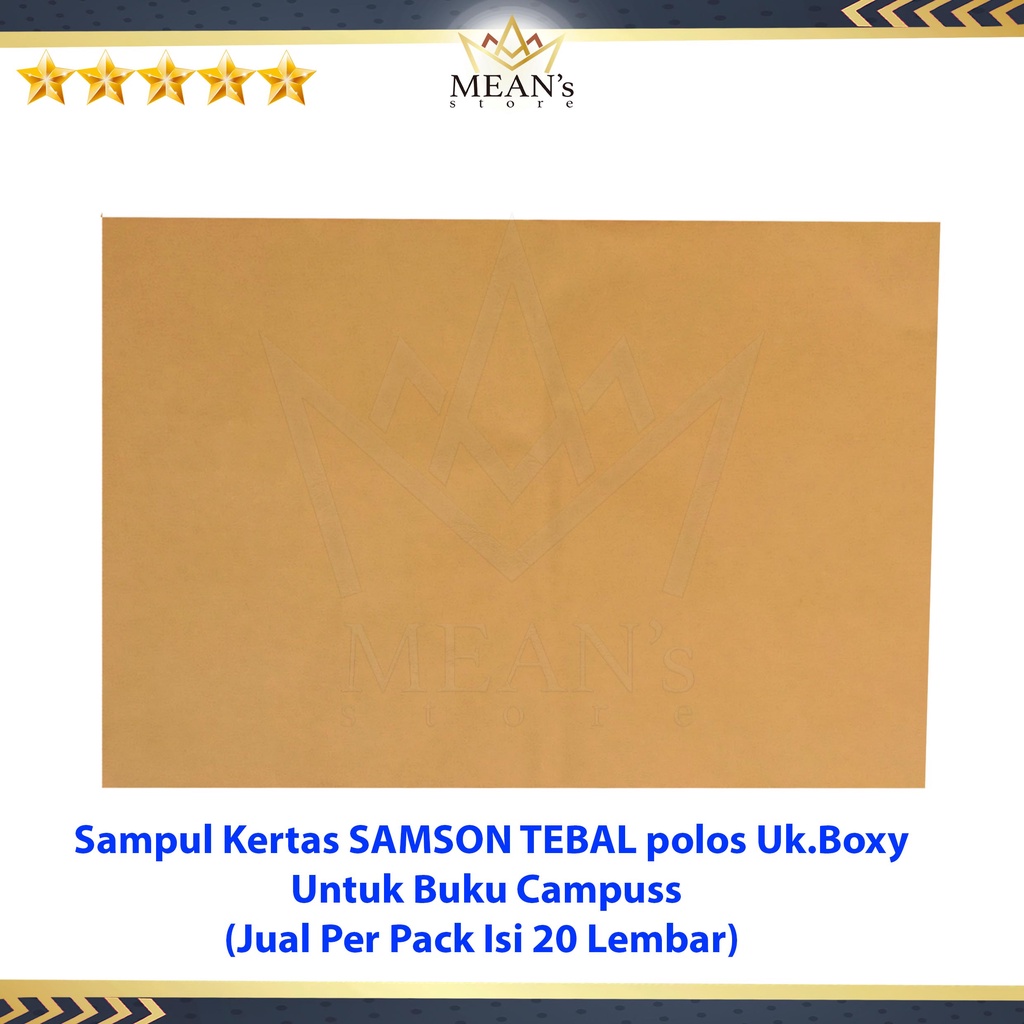 

Sampul Kertas Buku Campus Coklat Polos Tebal / Sampul Ukuran Boxy