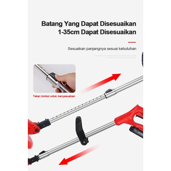 48V Mesin potong rumput dorong Mesin pemotong rumput dengan roda