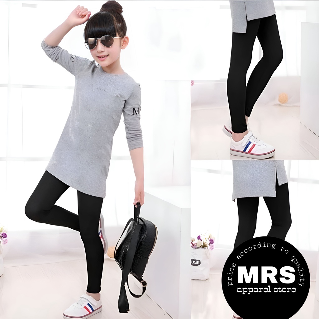 Celana Legging Polos Anak Bahan Spandek Rayon Premium