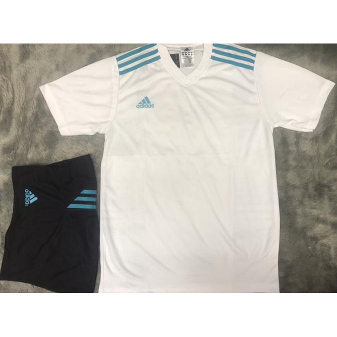 Best Seller Setelan Futsal Madrid Putih Polos / Jersey Sepak Bola