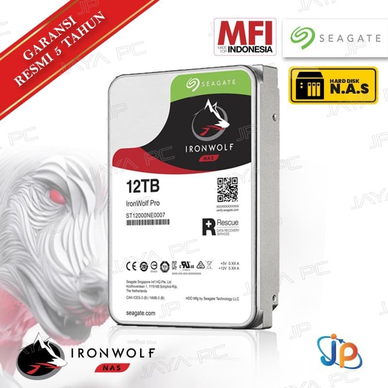 Seagate PC IRONWOLF PRO 12TB 3.5" HDD/ HD/ Hardisk/ Harddisk Internal