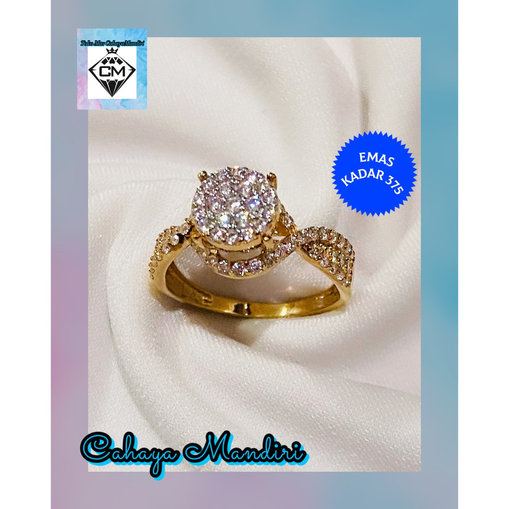 Cincin Emas Kadar 375 (8K) Berat 2,27 Gram Size 13