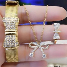 Titanium Set Perhiasan Wanita T8529