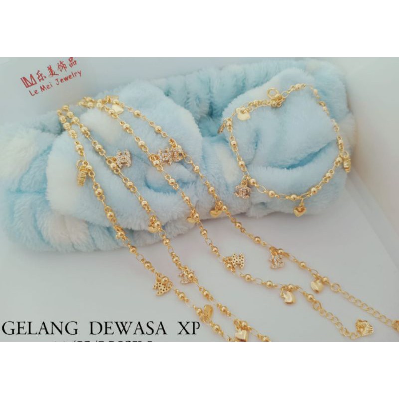 Gelang Chanel gold perhiasan wanita xuping