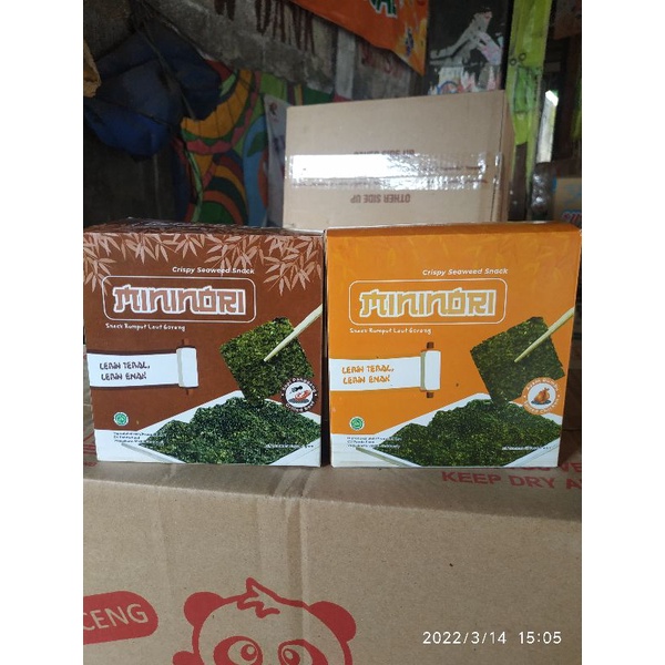 

Ripik Hijau Rumput laut isi(Content) 12pcs 3gr