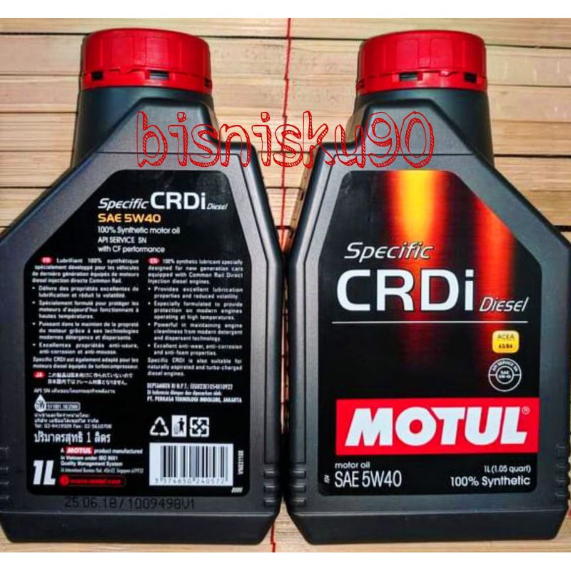 Jual Oli Motul Crdi Diesel 5W-40 (1 Liter) Indonesia|Shopee Indonesia