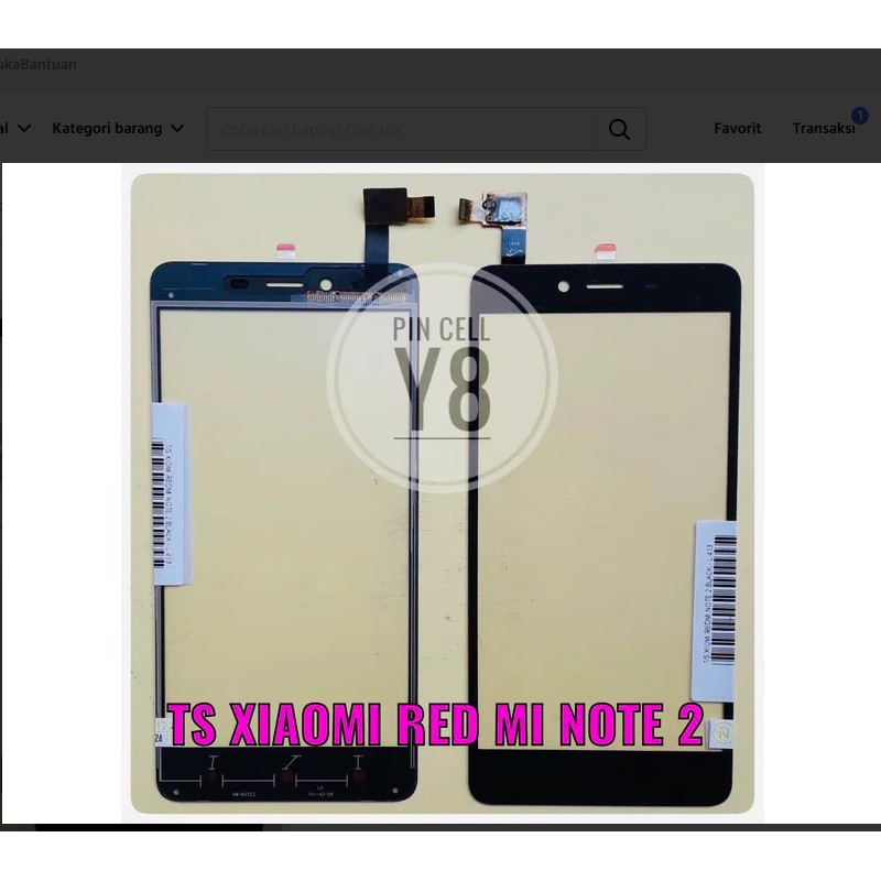 TOUCHSCREEN TS XIAOMI REDMI NOTE 2