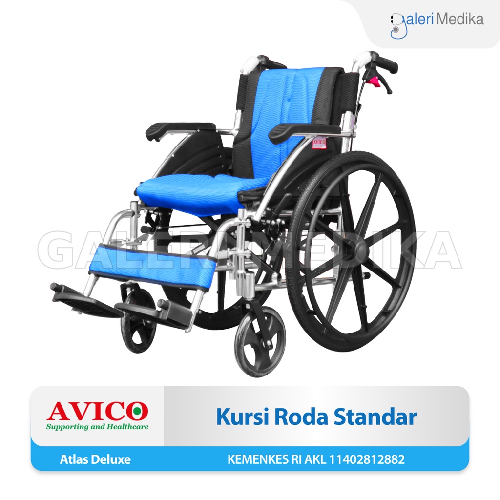 Kursi Roda Avico Atlas Deluxe Velg Racing - Kursi Roda Alumunium