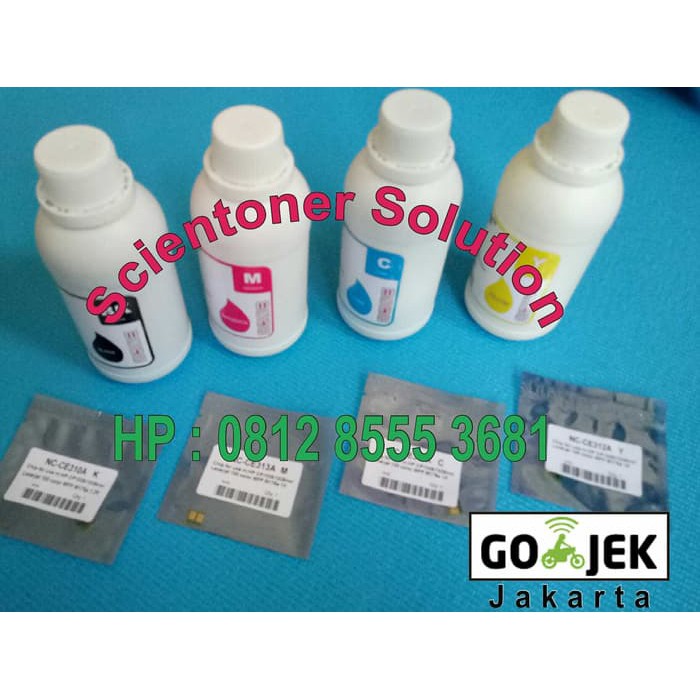 

SERBUK TONER REFILL COLOR Dengan Chip PRINTER Cp1025 CMYK