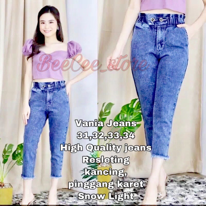 Vania jeans acid . Jeans 7/9 . Jeans 7/9 snow . celana wanita 7/9. Jeans melar