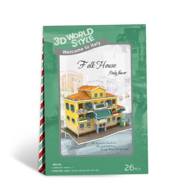[MURAH] Cubic Fun 3D Puzzle World Style 🇮🇹 Italy Folk House