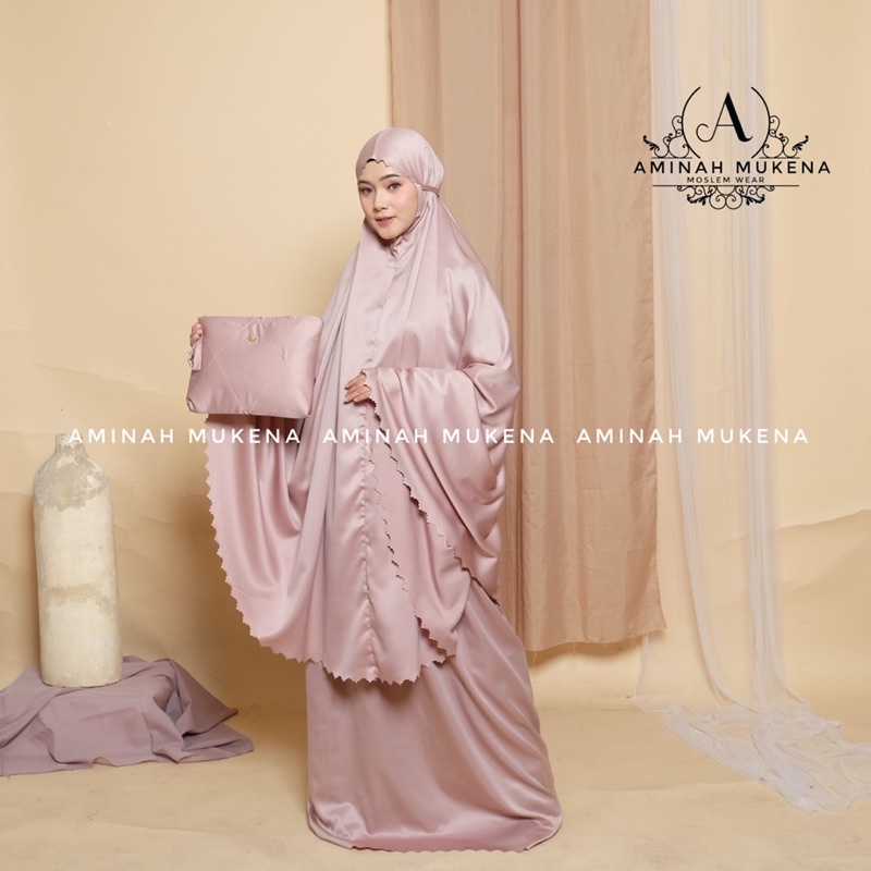 Mukena Dewasa Silky Traveling Daily Aminah Lasercut