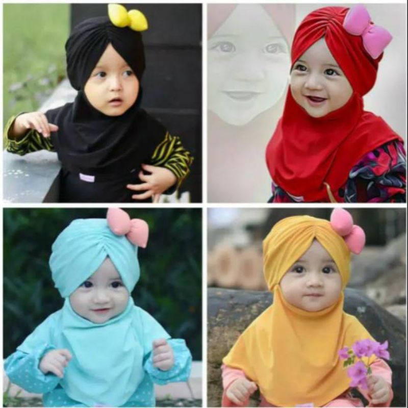 Hijab Bayi Balita Minie Mouse Samping || Jilbab Anak